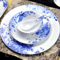 Chinese Style Restaurant Hotel Cutlery Ceramic Supplies Hotel Dish Bowls Rice Bowls of tea Tea Cups Pendulum Table Cutlery Bone China