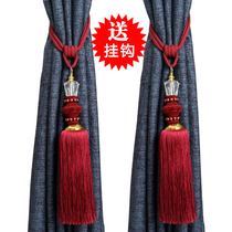 New curtain hanging ball tie ball tie strap rope hanging ball buckle decorative ball adhesive hook accessories tassel Crystal