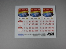 KA MODELS Model Water stickers 1 24 60th Relay KD24012