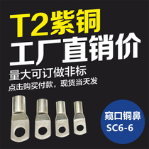  Copper nose wire Nose Copper terminal Copper nose SC6-6 wiring Copper nose Encyclopedia electric