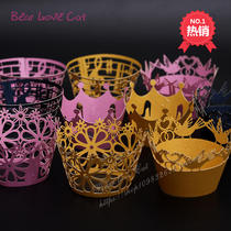 Exquisite dessert table Art Cupcake Edge Wedding Hollow Flower Bird Cake Edge Decoration 24 Pieces