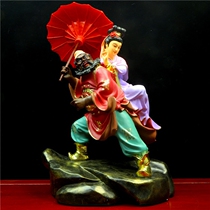 Zhong Kui married sister Zhong Kui statue Zhong Tianshen back sister resin Buddha statue Taoist House Shengjun ornaments