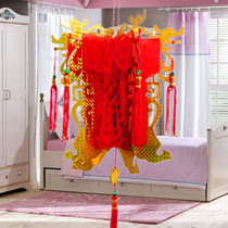 Mid-Autumn Festival daily necessities exquisite paper carved dragon head phoenix tail lantern paper lantern indoor venue hanging decoration red lantern