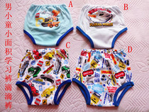 Infant color cartoon small area three-layer cotton breathable learning pants training pants baby bread underwear