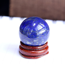 Water jade ice soul natural lapis lazuli ornaments Lapis ball primary color undyed play ball Crystal ball Fitness