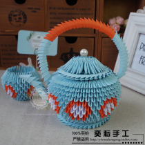 Yi Yun handmade creative DIY gift handmade homework teapot and teacup triangle material bag