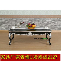 Eurostyle neoclassical tea table white minimalist modern solid wood Carved Tea Table Fields Garden Guest Hall Furniture Balcony Tea Table