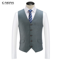 Guillaume Korean style slim men's suit vest casual vest vest England business men blue