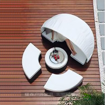 Lying Bed Couch Outdoor Leisure Patio Villa balcony vine choreography Round Bed Creativity Holiday Hotel Pool Rattan Chair Sofa
