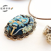 Customized Rainbow Bridge Soft Pottery Handmade Necklace Jewelry Ai Lian said boutique pendant sweater chain Mori female literary retro