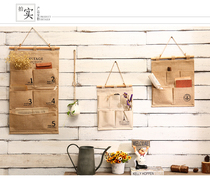 American linen storage bag wall wall decoration coffee shop University dormitory wall door storage
