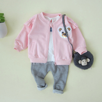 0-1-2-3 years old girl childrens clothing female baby coat cardigan Princess tide baby autumn baby coat spring and autumn