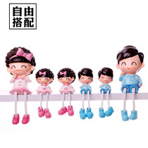 Home living room Cartoon characters resin hanging feet doll room Indoor desktop decorations small ornaments decoration ideas