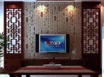 Promotional Chinese partition porch TV sofa background wall floor floor screen solid wood hollow carving Dongyang wood carving