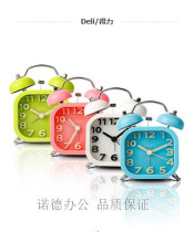 Del 9035 Simple Student Children Small Alarm Clock Korean Creative Personality Sleeping Lazy Man Metal Bedside Alarm Clock