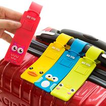 Travel cartoon luggage tag Travel supplies rod luggage tag cute aircraft check-in tag boarding tag card