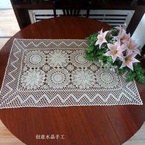 Custom foreign affairs gifts traditional handmade cotton lace line Vintage pastoral hollow tablecloth Sofa cushion Piano cover towel