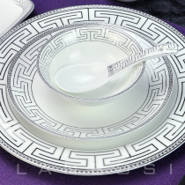 Swing Table Cutlery Ceramic Restaurant Restaurant Hotel Bag room Hotel Supplies Suit Bowls of Dish Spoon