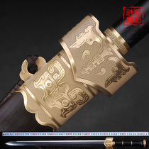 Sword sword Shenlong sword Baotou Yue Wang sword Pattern steel eight-sided Han sword High hardness collection sword without blade