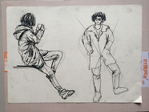 Character dynamic sketch four open 4 open character sitting sketch