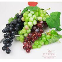  Simulation grapes fake grapes simulation fruits fake fruits plastic grape leaves rattan grape skewers green plants ceiling fruits