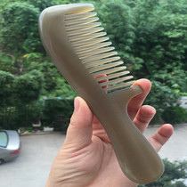 Natural old horn white buffalo horn comb extra thick extended massage comb wide tooth curling comb