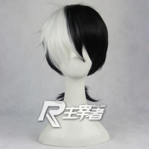 Master young strange doctor Black Jack black and white ponytail short hair cosplay Anime wig 398A