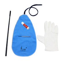 Flute Cleaning Set 5 pieces Cleaning cloth Lubricating oil Cleaning stick Screwdriver Gloves Cleaning accessories