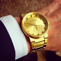 Counter Nixon Nixon A160502 local tyrant gold steel belt luminous waterproof men and women watch