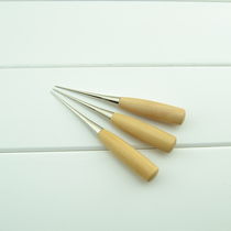 DIY handmade leather tool round hole solid wood handle cone sub-drilled one thousand pieces through drill with no embroidered steel cones