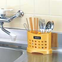 Japan imported home with compartment chopsticks cage Chopsticks rack Chopsticks bucket drain chopsticks tube Chopsticks spoon rack