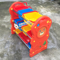  Childrens toy storage rack Kindergarten baby toy rack storage box cabinet basket finishing rack storage box