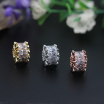 Japanese copper plated gold bead DIY bracelet necklace jewelry accessories loose beads big hole beads