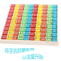 Montessori mathematical teaching aids 1-100 Number count Nine 99 By-law Table 99 Puzzle Early Teach Wooden Toys