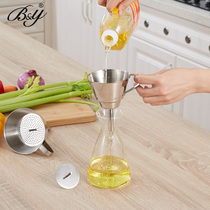 304 stainless steel funnel thickened funnel oil leakage wine leakage size with filter Household kitchen utensils