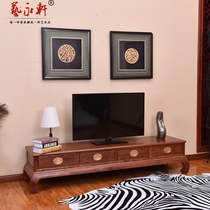 Redwood furniture hedgehog red sandalwood four-draw TV cabinet Ming and Qing classical TV cabinet simple Chinese solid wood TV cabinet