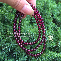Purple tooth black Garnet three-layer bracelet rose red garnet crystal bracelet girlfriend birthday gift