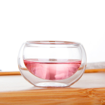 Heat-resistant glass tea set Tea bowl Flower tea cup Kung Fu Tea cup Sketch cup Tea cup Double-layer cup 50ml