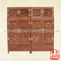 Burmese pear top cabinet big fruit red sandalwood hand-carved lotus top cabinet mahogany solid wood wardrobe thickened panel