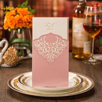 Xiaoqiao first marriage fashion wedding invitation Wedding invitation pink personalized custom invitation XQ001-f