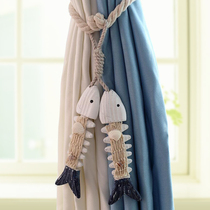  Creative curtain buckle hanging ball strap Lace-up cable tie strap a pair of jewelry tied rope Modern simple Nordic style