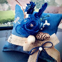 Creative car deodorizing bamboo charcoal bag creative linen fabric flower car interior sachet ornaments for car home