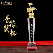 0162 Oscars Small Gold Man Trophy Metal Authorization Card Custom Crystal Making Medals To Make Notes Competition