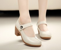 T rain night square dance shoes leather spring and summer dance shoes dance shoes home shoes travel shoes multi-color No 3 complex