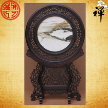 Natural Marble Painting Wenge Wood Mahogany Seat Screen Table Screen Screen Ornament Boutique