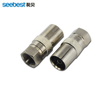 TV cable British F-head to RF female full copper adapter British F-RF female