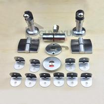 Stainless steel bathroom partition hardware accessories Toilet partition toilet plug-in door Stainless steel set