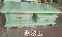 Whole body jade marble granite Roman column TV background wall TV cabinet Coffee table Stone Roman column Emerald green