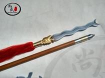 Stainless steel snake spear gun Zhangba snake spear gun Stainless steel snake spear gun Stainless steel red tassel gun gift bag