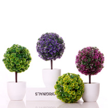 Simple modern home living room TV cabinet Wine cabinet New home decoration Fortune tree small ornaments Creative desktop decoration